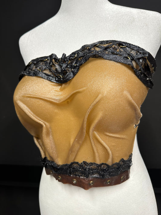 Black Lace Body Chest Plate