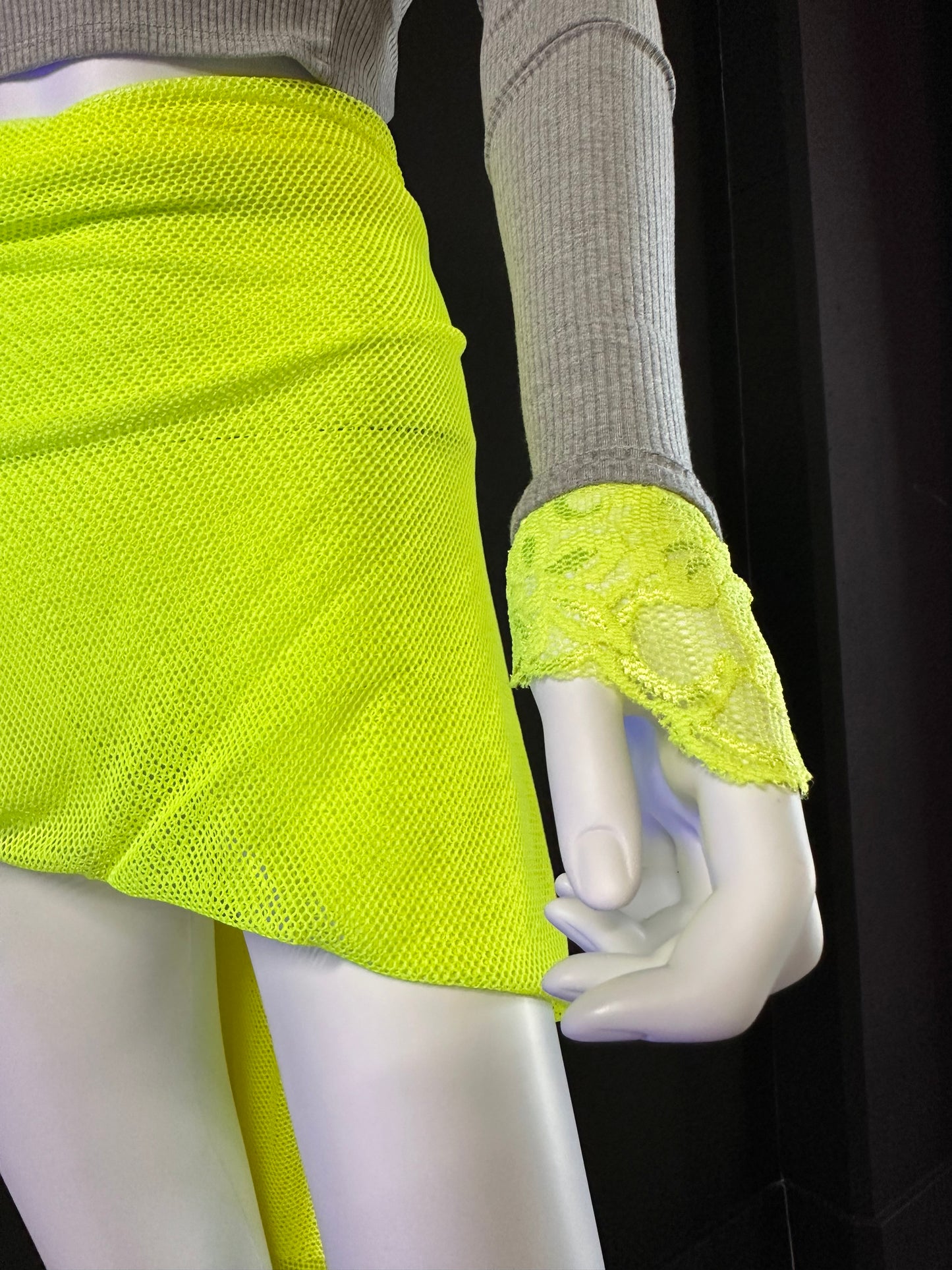 Neon Yellow Open Back Stretch Top