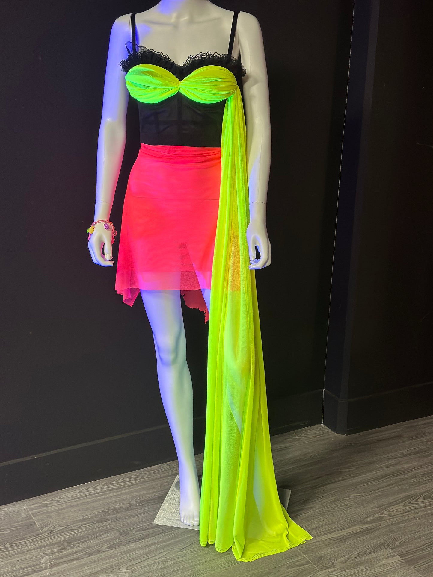 Neon Yellow Queen Corset